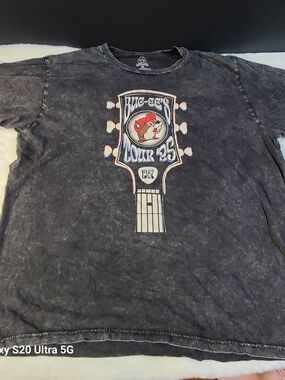 Vintage-Style Black Graphic Short Sleeve Tee - Tour '25 Guitar Head